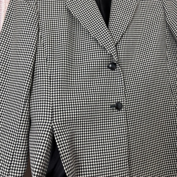 Vintage Talbots Womens Houndstooth Wool Blazer Jacket size 10 Petite - Picture 5 of 13